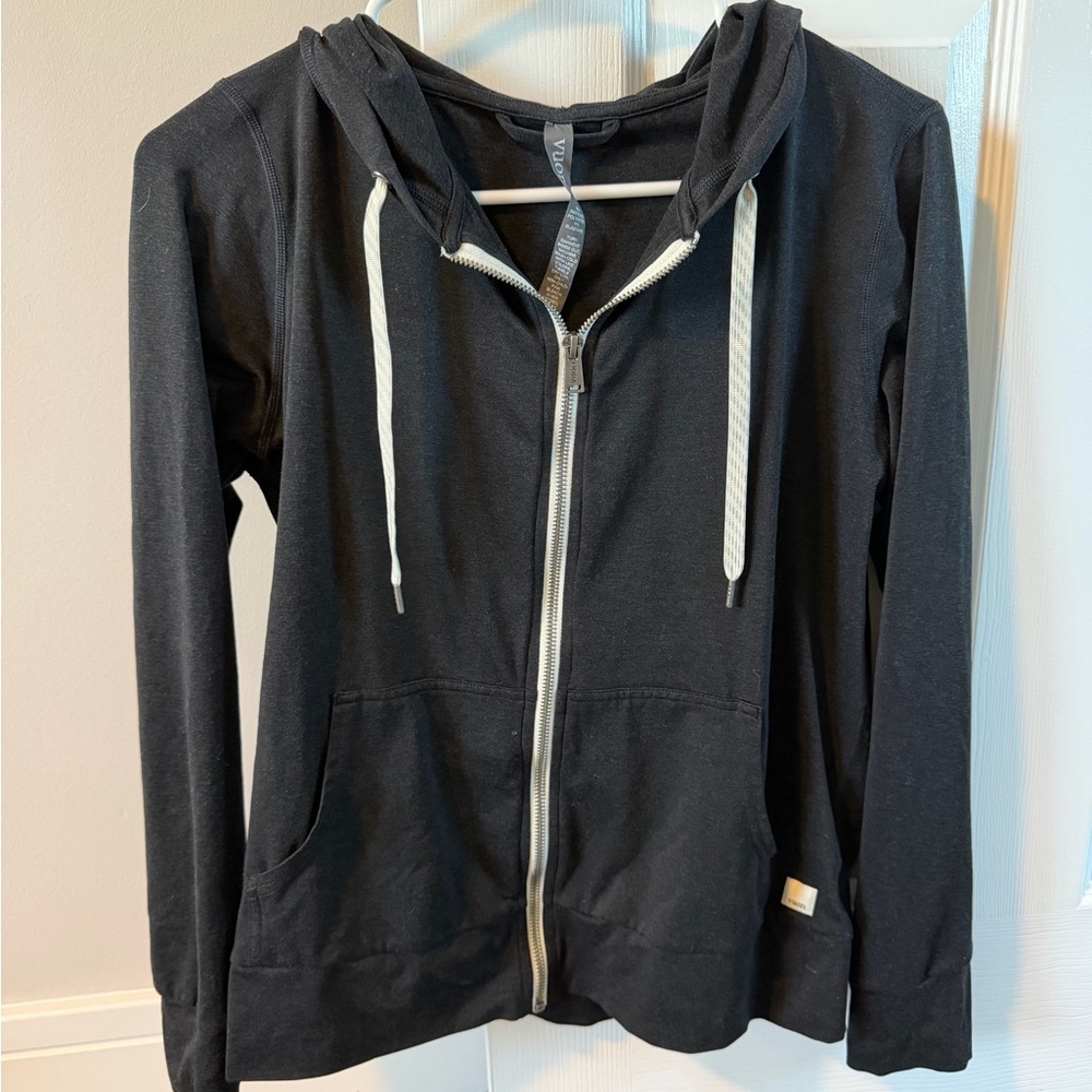 Vuori Black Zip-Up Hoodie Jacket